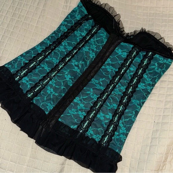 Y2K Grunge Just Sexy Lingerie Corset top and black lace - Picture 3 of 3